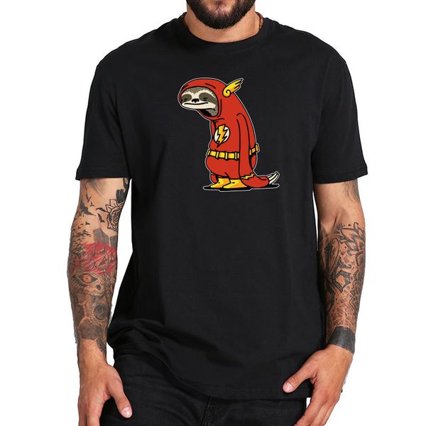 

sloth t shirt the flash cartoon tee casual tshirt cartoon funny homme us size sport hooded sweatshirt hoodie