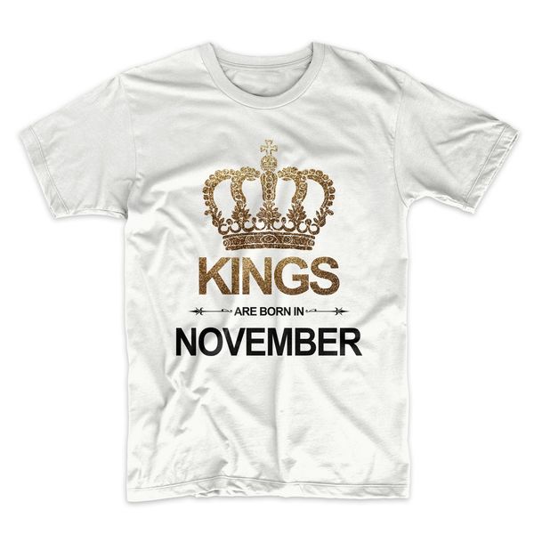 

summer fashion new tees tshirts kings are born in november birthday anniversary gift men's t-shirt sport hooded sweatshirt hoodie