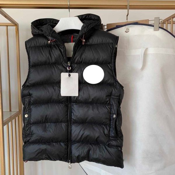 

2022 fashion winter dwon vest jacket men woman thicken watm casual hoodies sleeveless vest padded coats, Black;white