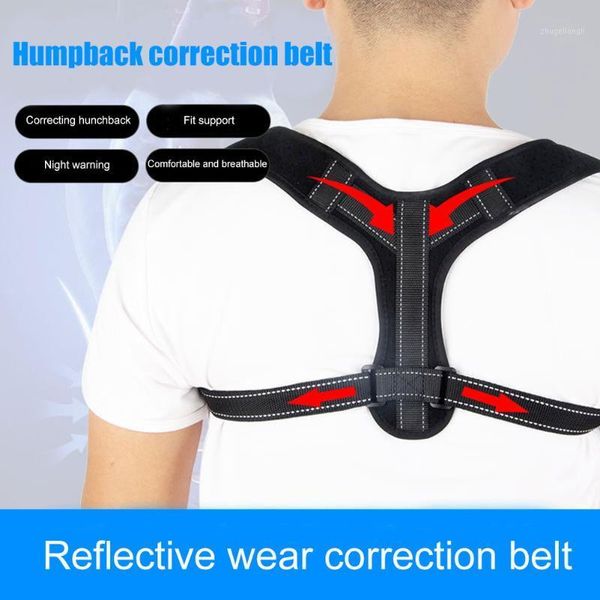 

newly back shoulder posture strap invisible adjustable kids corset spine support belt s661, Black;blue