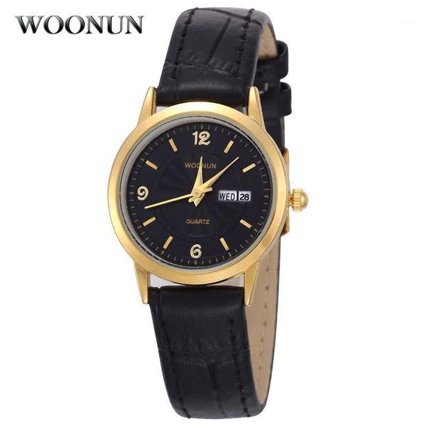 

ladies watches geneva women watches 2020 woonun women genuine leather calendar quartz ultra thin watch1, Slivery;brown