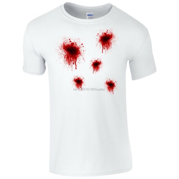 

blood stains horror splatter gun wounds halloween fancy dress mens cool casual pride fashion hoodie designers t shirts sweatshirt