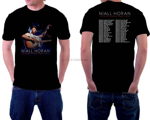

men casual t shirts niall horan flicker world tour man fashion cotton black size s-3xl sport hooded sweatshirt hoodie