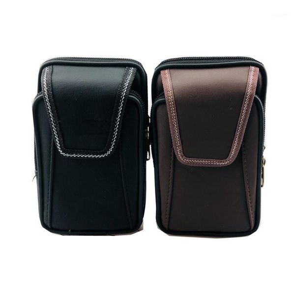 

waist bags promotion pu leather pack bag sport for belt man phone holder1