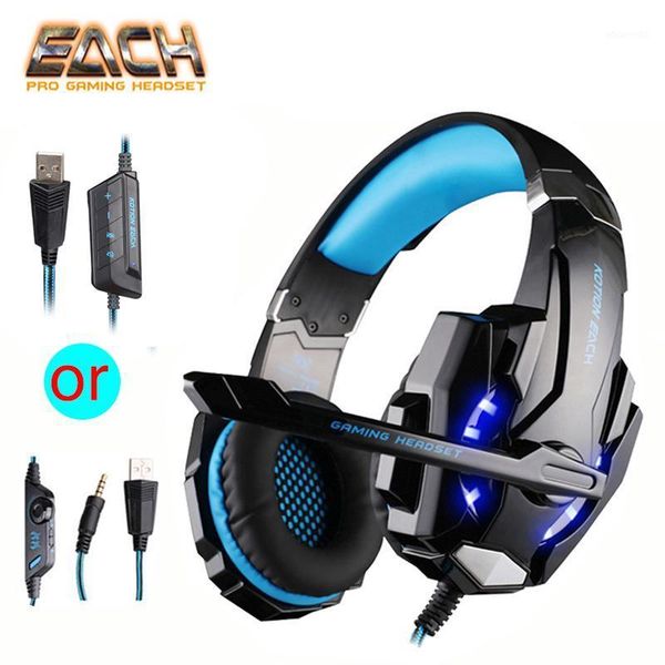 

kotion each g9000 gaming headphone computer headset earphone headband with mic 3.5mm or usb 7.1 surround sound version led light1