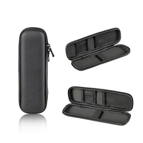 

1pc black pen case portable eva hard shell pen holder office stationery case pouch earphone makeup storage bag 15iqo