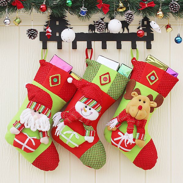 

children 40.5*26.5cm party festival gift candy stocking bag christmas pendant d0p3
