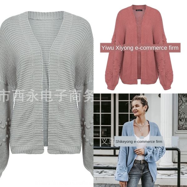 

btkxe coat winter 2020 loose sleeve fashion fall lanternholiday sweater sleeve fall winter 2020 loose t-shirt lantern outerwear fashion coat, White;black
