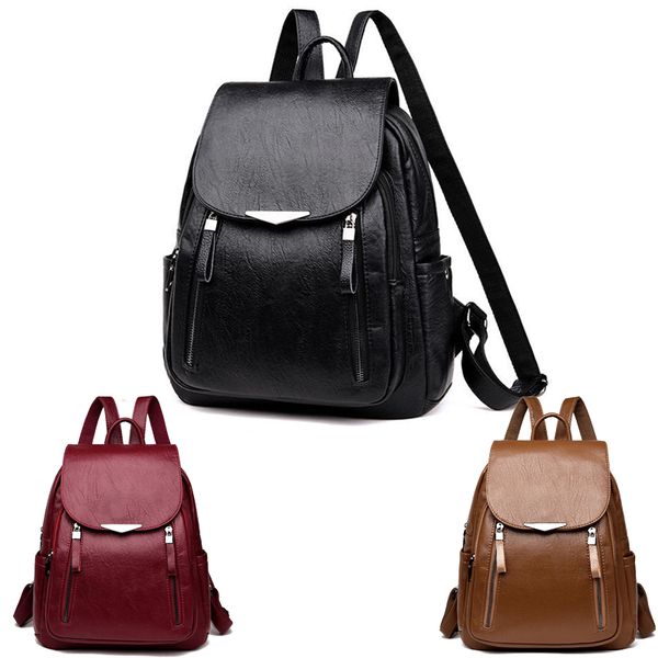 

backpack women leather travel large backpack handbag for men shoulder bags fashion schoolbag women's bag bolsa feminina