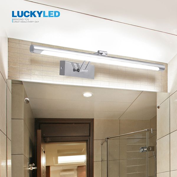 

luckyled bathroom fixtures mirror 12w 55cm ac 90-260v waterproof mounted vanity light vintage wall lamp 1022
