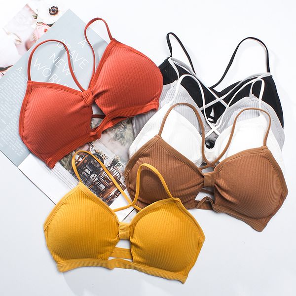 

3Pieces/Lot Sexy Bras For Women Push Up Bra Wireless Beauty Back Bra Cotton Underwear Padded Bralette Ladies Brassiere Sexy Lingerie, Black