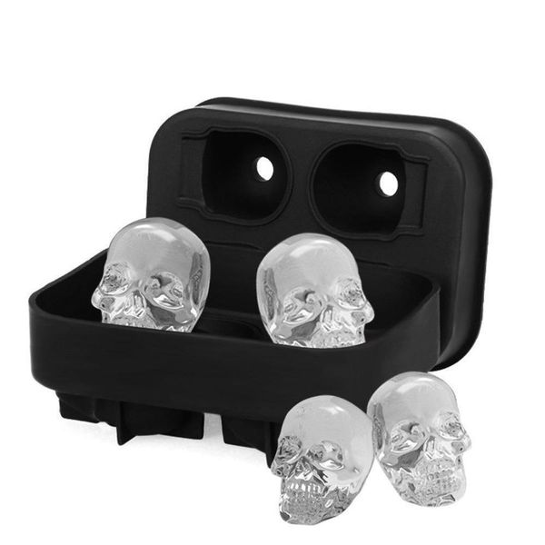 

creative skull head silicone ice mould drinking wine whisky beverage ice cube mold party bar home tools hha1330 8ovua