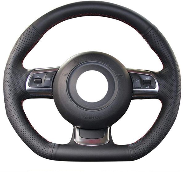 

diy hand-stitched cowhide car steering wheel cover fit for audi tt 2008-2013 new product