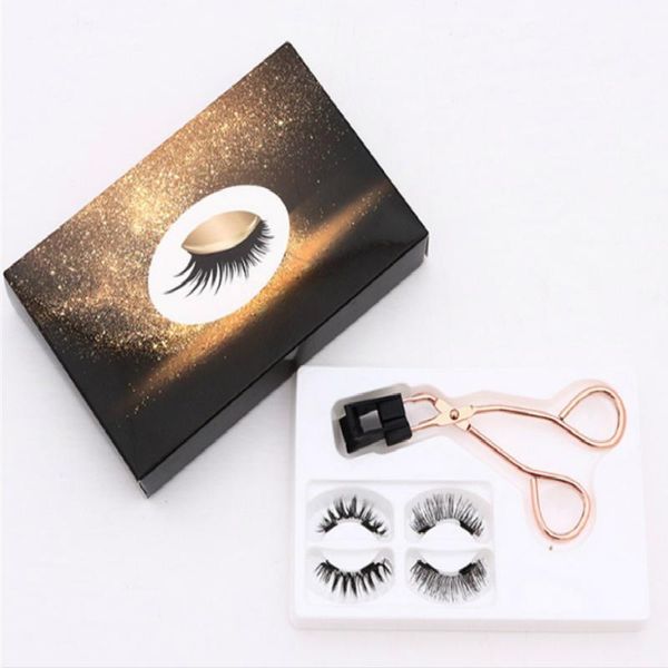 

false eyelashes lashes magnetic natural artificial 3d strip lashe fluffy faux tufts