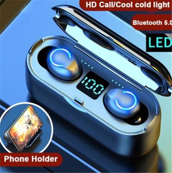 

mini f9 tws wireless headphones bluetooth 5.0 sports earphone tws hifi in-ear running headset for all phones hd call