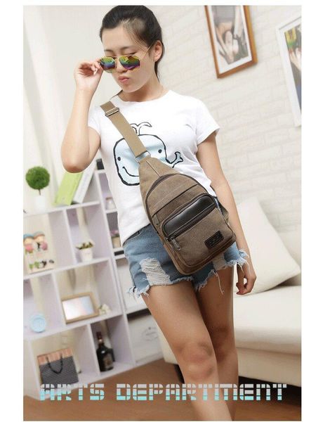 

new style shoulder bag women's canvas fashion outdoor bag shoulder men's chest canvas