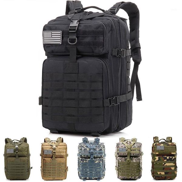 

outdoor camping equipment 45l 3p tactical backpack army hunting bag men fishing climbing hiking waterproof rucksack1