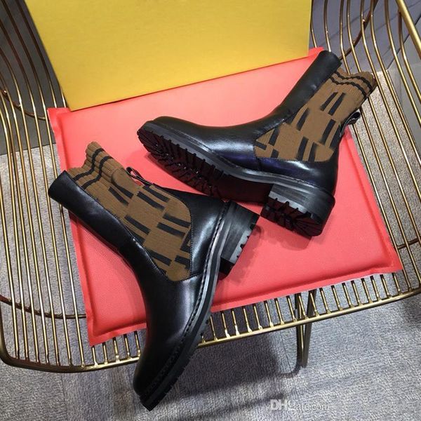 

new fashion ladies winter ankle boots 2021 new fashion womens platform mid boots socks boots of size 35-41, Black