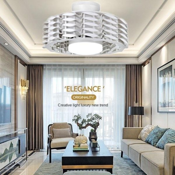 

bladeless 55cm creative ceiling fans with lights remote control indoor silent fan light european style no blade design1
