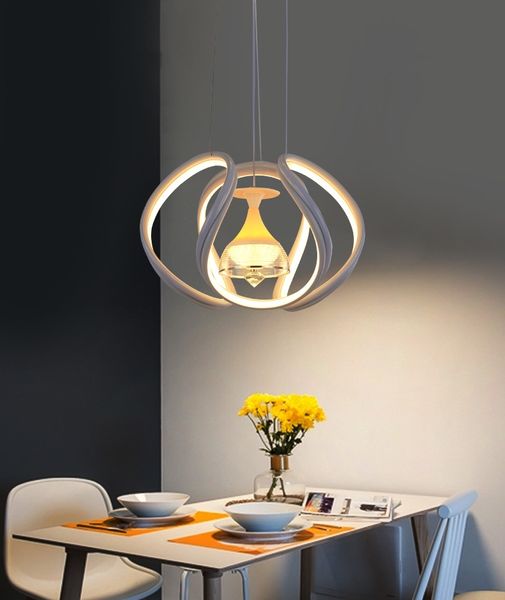6-Farben-LED-Kronleuchter, postmoderne nordische Bartheken-Wohnzimmerlampen, kreative Einzelkopf-LED-Ausstellungspersönlichkeits-Pendellampen