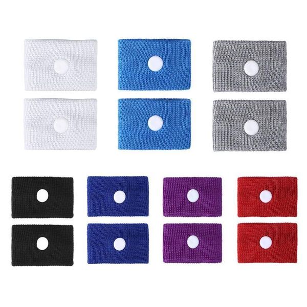 

2pcs travel morning sickness wrist bands anti nausea motion sickness car boat plane wristband wrist support dro qylgpp, Black;red