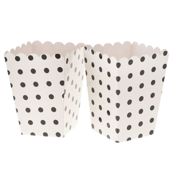 

12 pieces dot popcorn boxes snack buckets childrebn birthday party bags