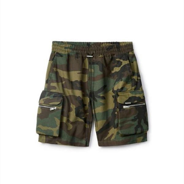 

camouflage represent shorts men women multi pockets beach sportswear represent shorts, White;black