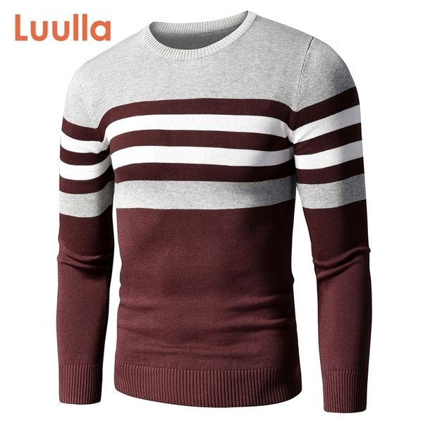 

4xl men autumn new casual striped thick fleece cotton sweater pullovers men outfit fashion vintage o-neck coat sweater men 201105, White;black