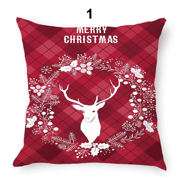 

black red plaid cushion cover christmas elements cover for christmas home decoration yu-home pillow case