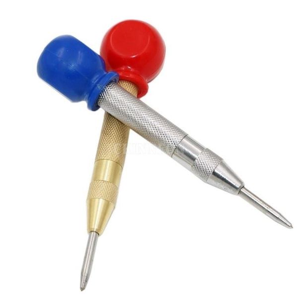 

dhl 100 pcs popular handle 5 inch automatic center pin punch spring punch marking hole for metal drilling