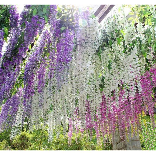 

eco-friendly 110cm wisteria wedding decor 5 colors artificial decorative flowers garlands for party wedding home f jlllfx mx_home
