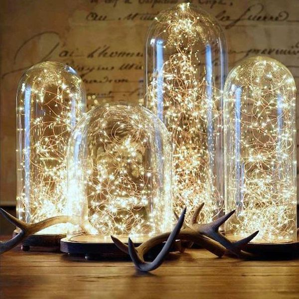 

for home led string lights 5m 2m 1m battery silver wire fairy light christmas tree decorations new year q1112