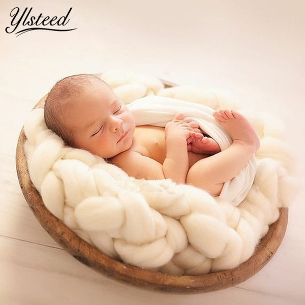 

new super thick wool chunky blanket hand knitting baby pgraphy blanket newborn basket filler baby p shoot props y201009