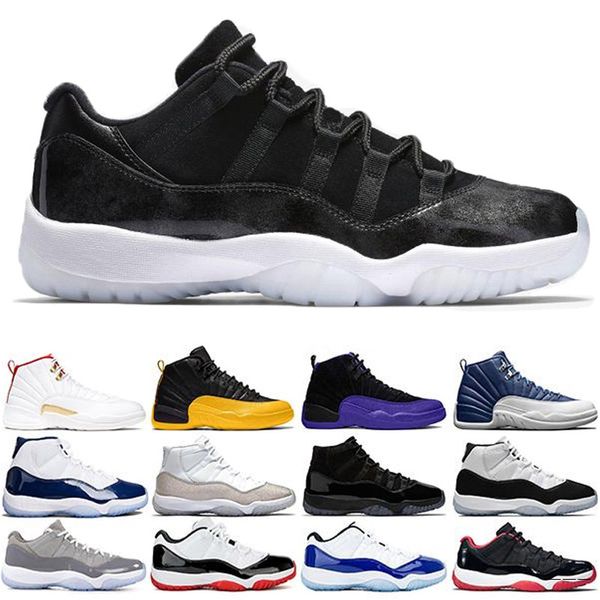 

new low white bred 11 11s men women jumpman basketballs shoes legend blue concord 45 white metallic silver platinum tint sneakers fg6p, Black