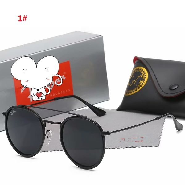 

2020 new luxur mens womens sun glasses metal frame glass 5048lens 6 color rr3647, White;black