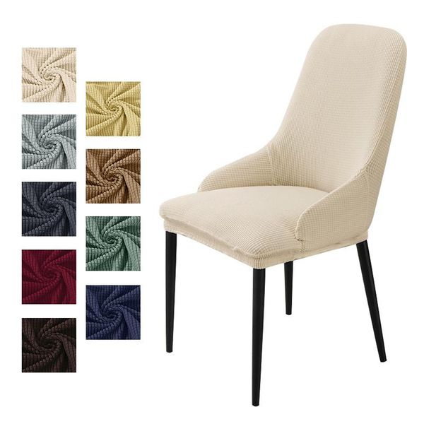 

12 solid colors soft fabric chair cover washable removable big elastic slipcovers stretch seat covers for home l decoration