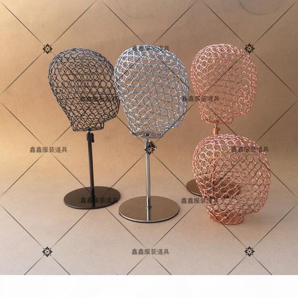 

fashionable hat head holder head mannequin for hat display wire hollow head model female male unisex, White