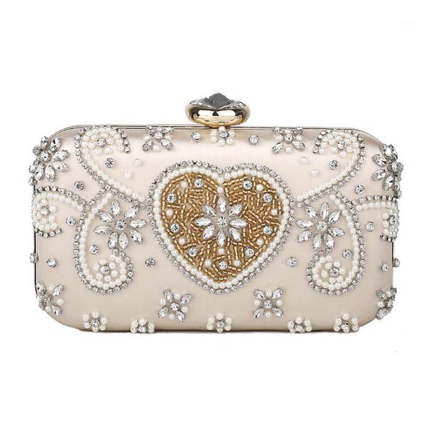 

evening bags 2021 rhinestone dinner clutch bag ladies female chain small square purse embroidery love party handbag1