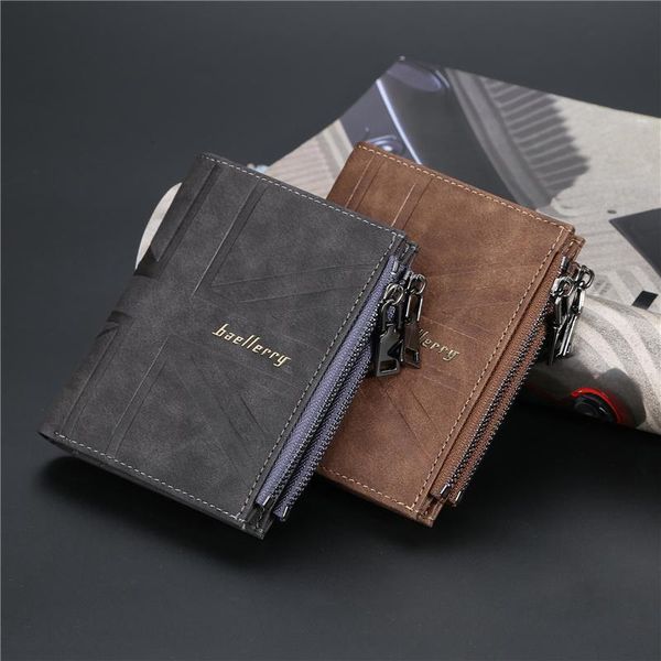 

vintage men short wallet pu leather credit id card holder business wallet male billfold purse clutch solid hombre, Red;black
