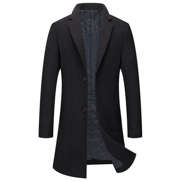 

men's wool & blends the 2021 han edition cloth coat wash and wear cotton cultivate morality jacket wholesale, Black