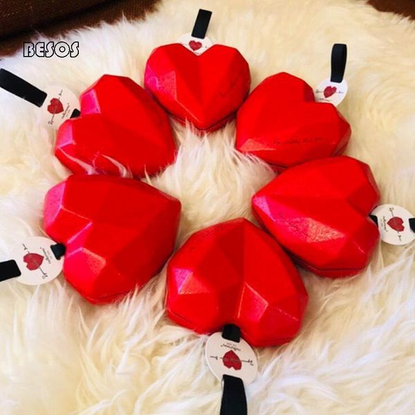 

gift wrap valentine's day box wedding creative love candy tin heart diamond shape multi-color optional b0033m1