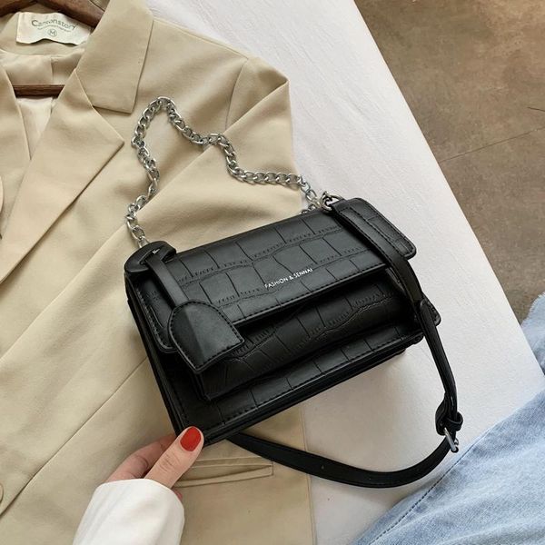 

fashion chain bag ladies messenger bag casual shoulder small square mobile phone solid color female wallet
