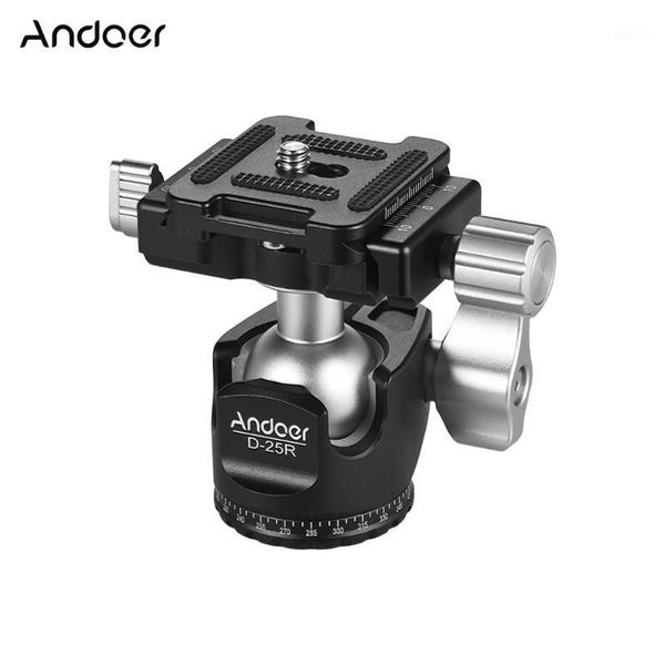 

andoer double notch ball head mini ballhead low center of gravity for tripod monopod for canon nikon sony dslr ildc camera1