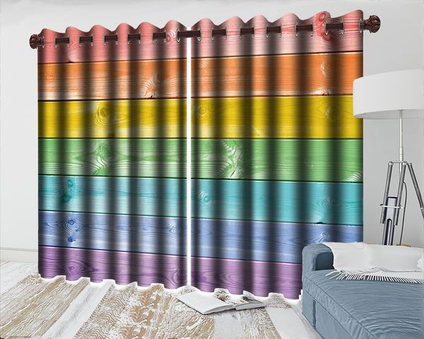 

3d living room curtain 3d window curtain grommet simple colored wood living room bedroom kitchen window blackout curtains