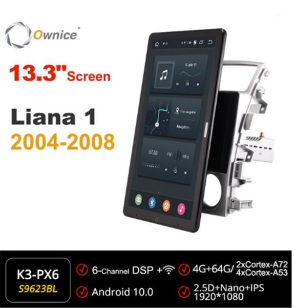 

1920*1080 android 10.0 ownice 13.3 inch rotation autoradio 1 din forsuzuki liana 2004 2008 car radio auto gps multimedia dsp1