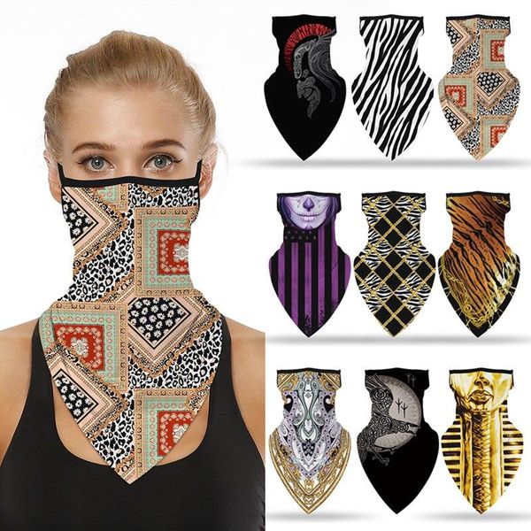 

bandana tube head scarf neck gaiter face shield mouth cover triangle mask outdoor breathable bike bicycle motorcycle, Black
