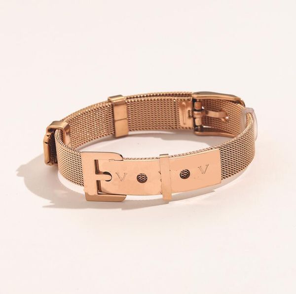 

19 styles stainless steel charm bracelets fashion designer brand letter steels seal never fading bracelet luxury womens 18k gold plated open, Golden;silver