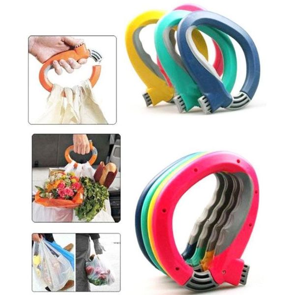 

creative trip bag holder handle carrier grip for go to shopping grocer,foldable bag carrier lock for kitchen tools