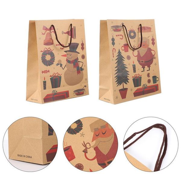 

10шт рождество сумки портативный высокого качества prime прочный прочный мешок подарка бумажный мешок сумка корзина чехол для рождества bbyl