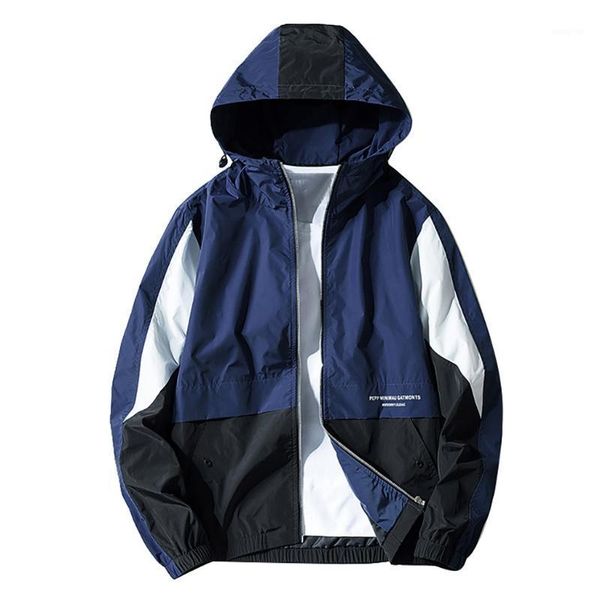

men's autumn winter casual outwear zipper breathable patchwork coat1, Black;brown